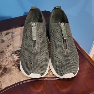 Anne Klein Olive Green Slip-On Sneakers